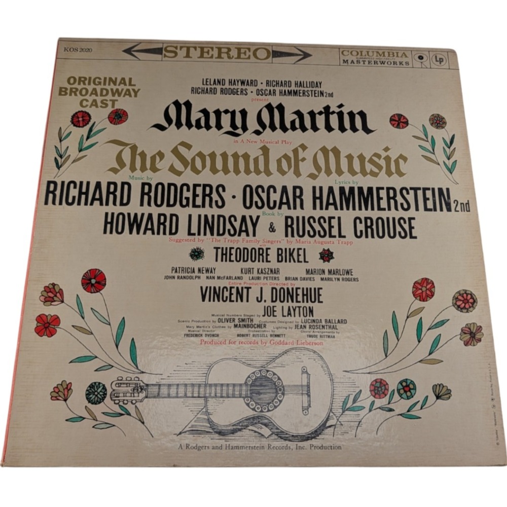 Mary Martin The Sound Of Music LP Original Broadway Cast KOS 2020 Stereo VG+/VG